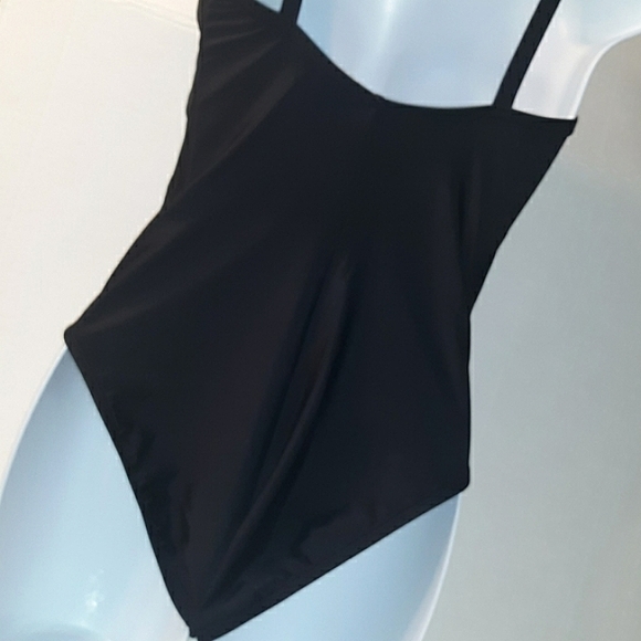 L@@K☆ BLEU ROD BEATTIE☆Sexy Black Halter Neck Slimming Mesh Insert Swimsuit Sz6 - Picture 4 of 8